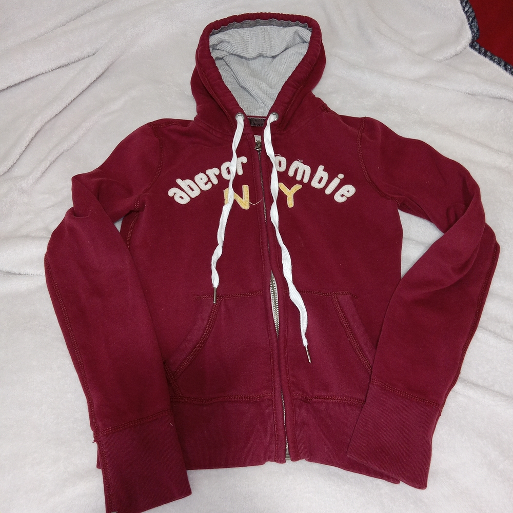 Abercrombie Kids zip up jacket size L Rugged look Fleece lining - Picture 6 of 10
